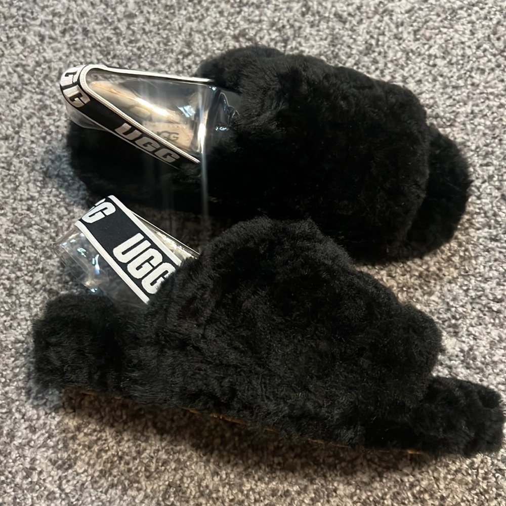 Ugg Australia With Fluff Yeah Black Slides Women’… - image 2
